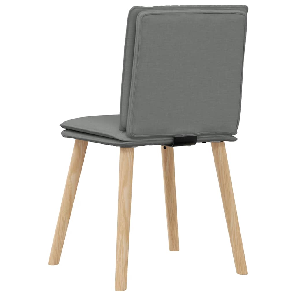 Spisestuestole 4 stk Mørkegrå Stof