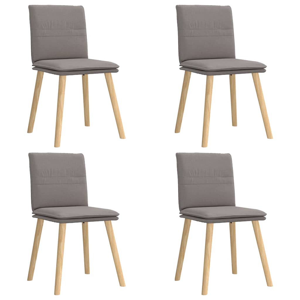 Spisestuestole 4 stk Taupe Stof