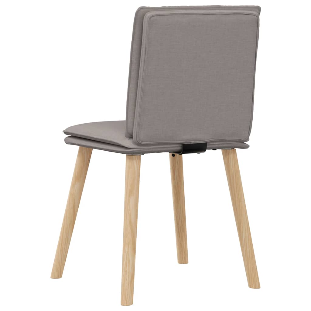 Spisestuestole 4 stk Taupe Stof