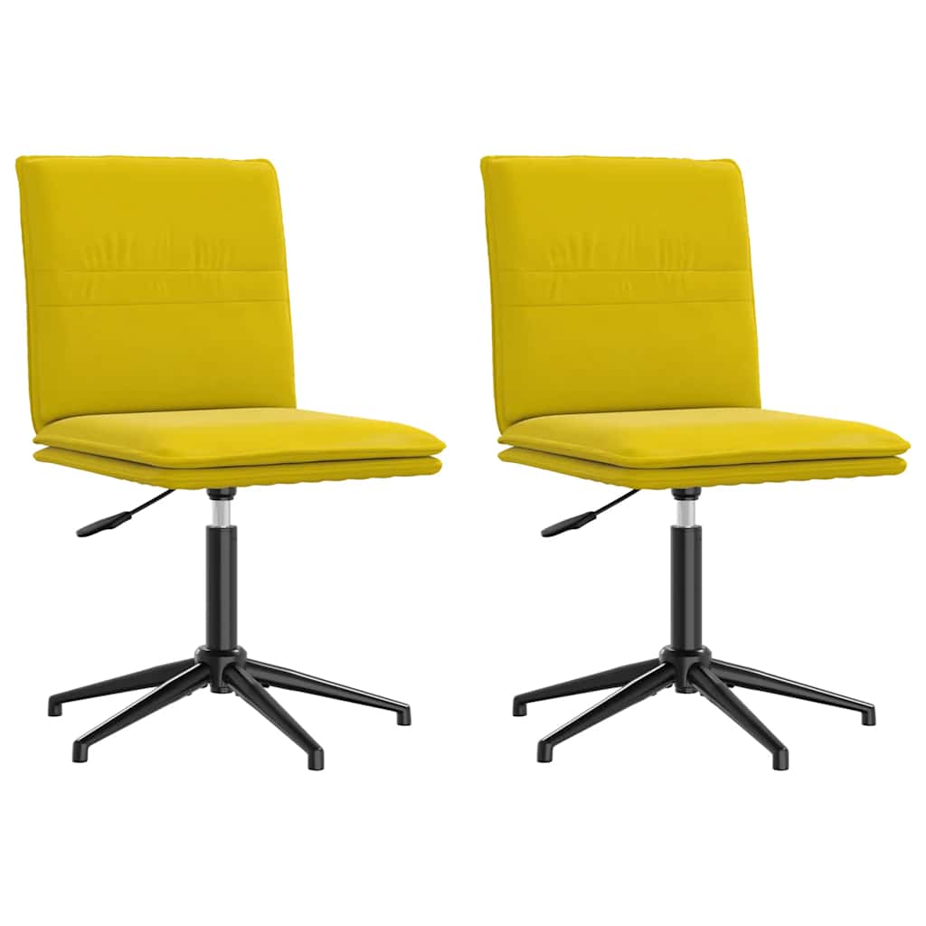 Spisestuestole 2 stk. Yellow Velvet