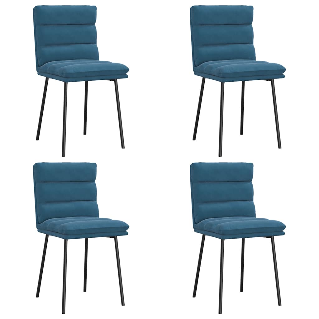 Spisestuestole 4 stk. Blue Velvet
