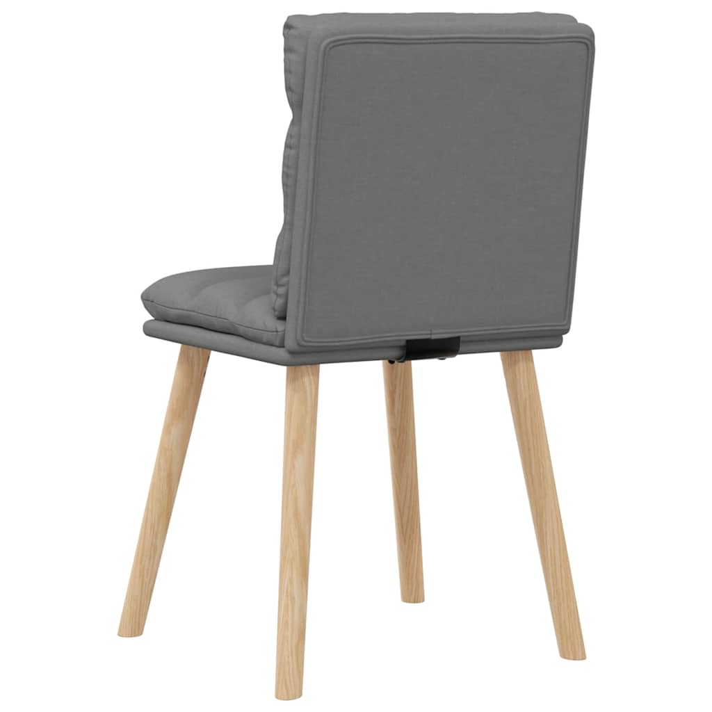 Spisestuestole 4 stk Mørkegrå Stof