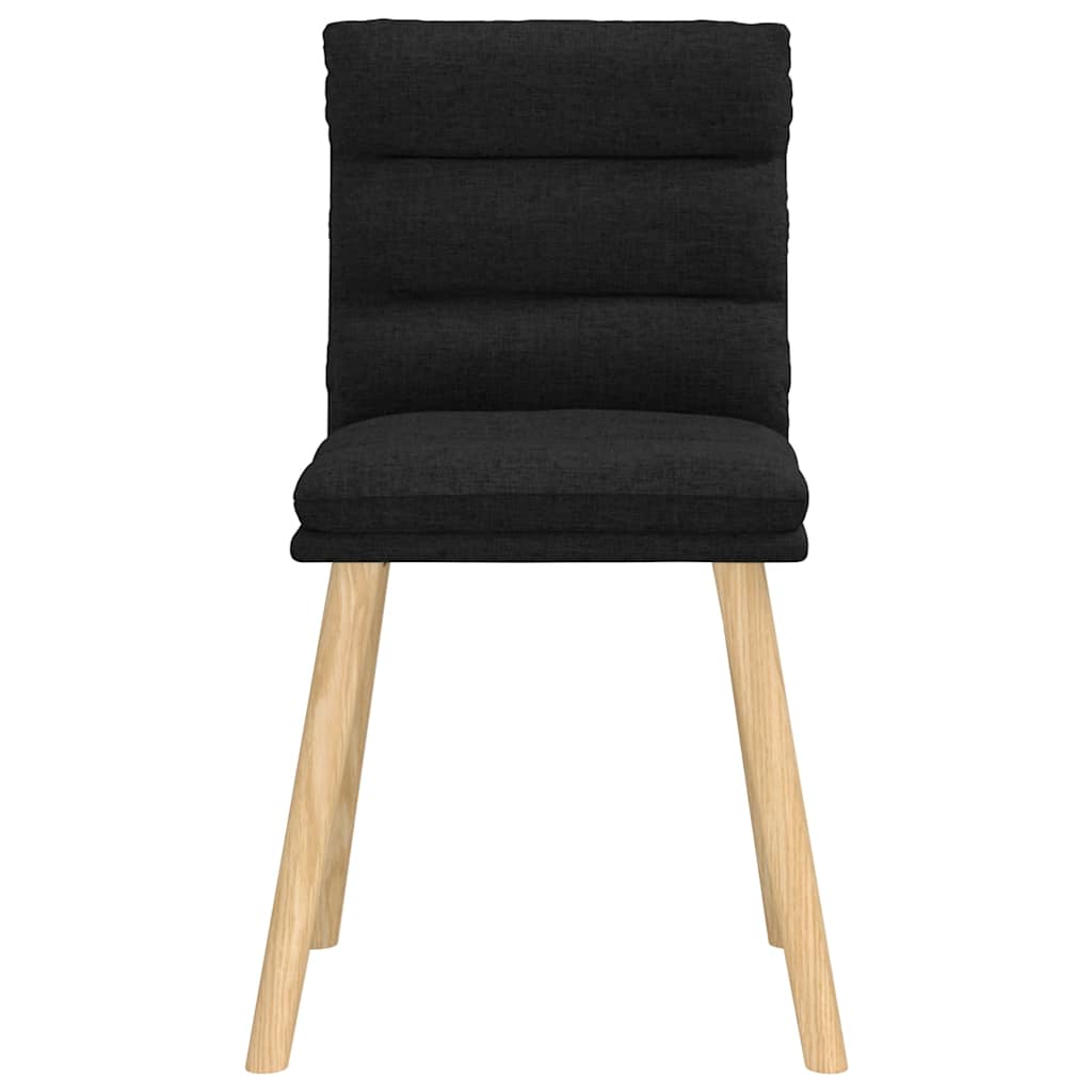 Spisestuestole 4 stk. Sort stof