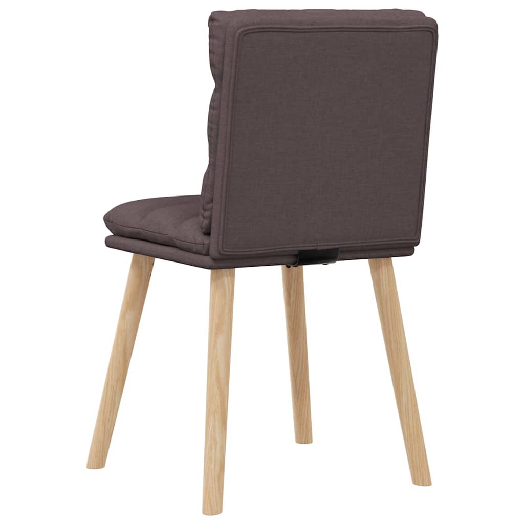 Spisestuestole 4 stk. Mørkebrunt stof