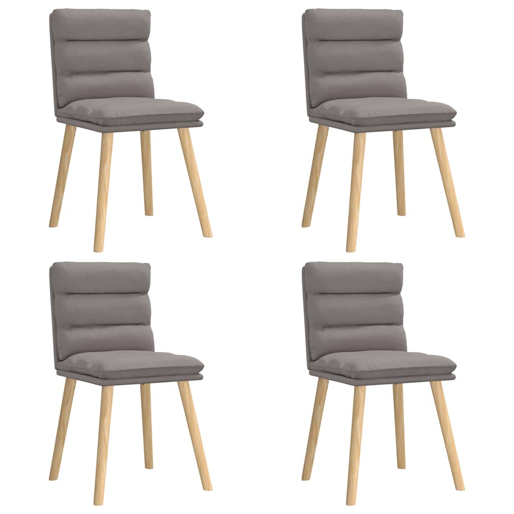 Spisestuestole 4 stk Taupe Stof