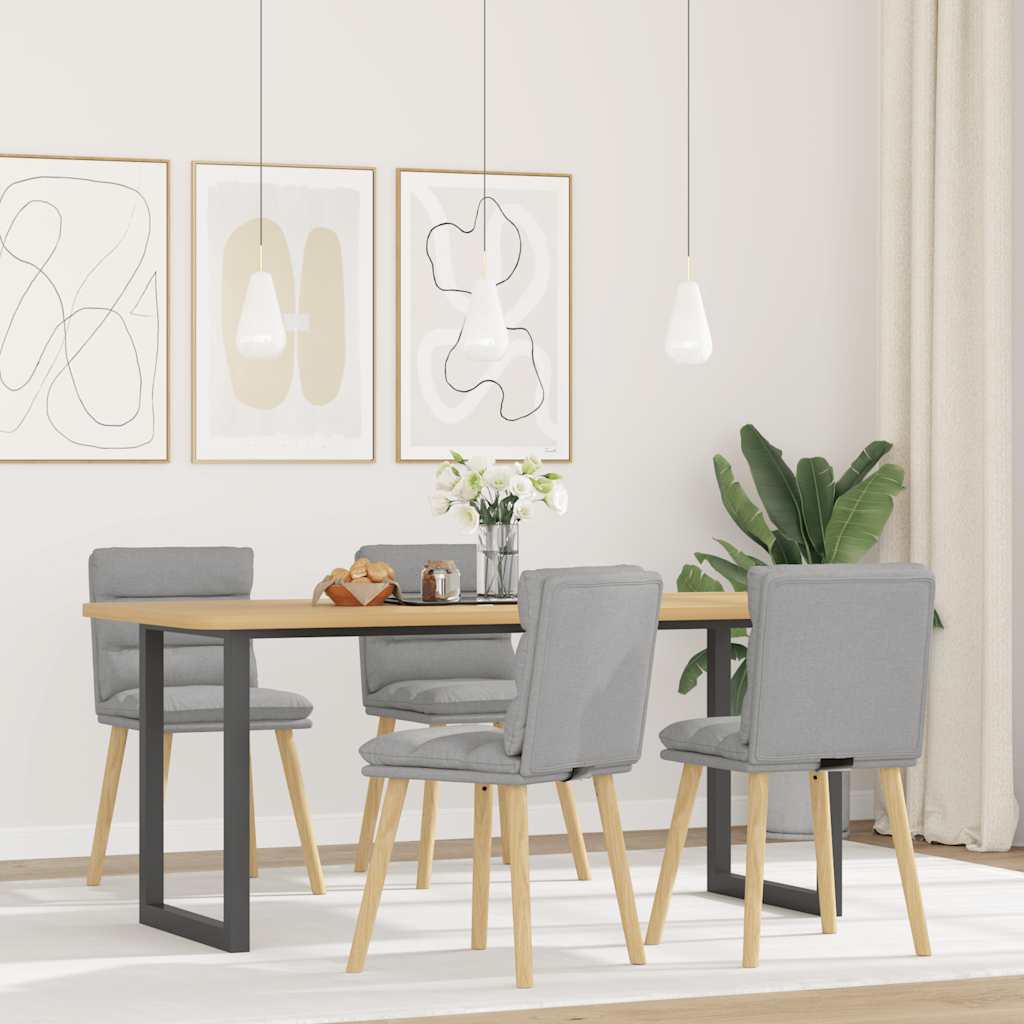 Spisestuestole 4 stk Cloud Grey Stof