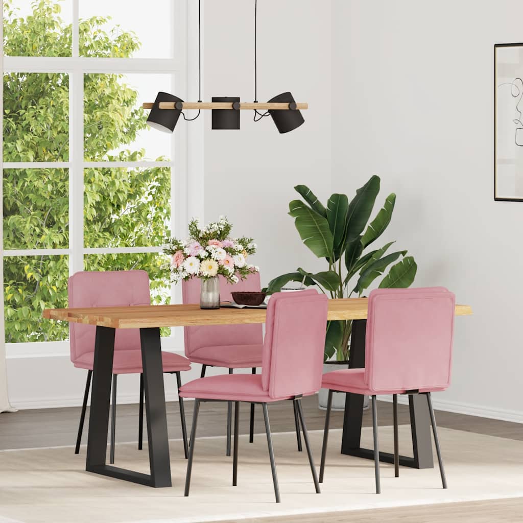 Spisestuestole 4 stk Pink Velvet