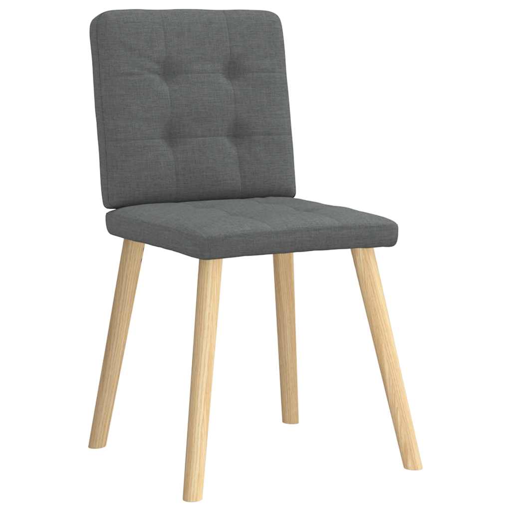 Spisestuestole 6 stk. Mørkegrå Stof