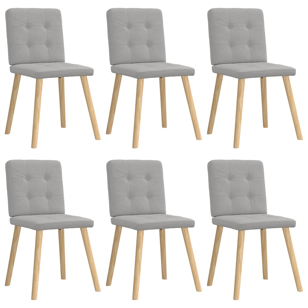Spisestuestole 6 stk Cloud Grey Stof