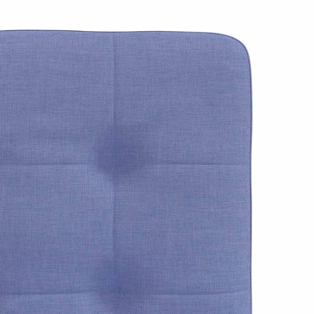 Spisestuestole 6 stk Denim Blå Stof