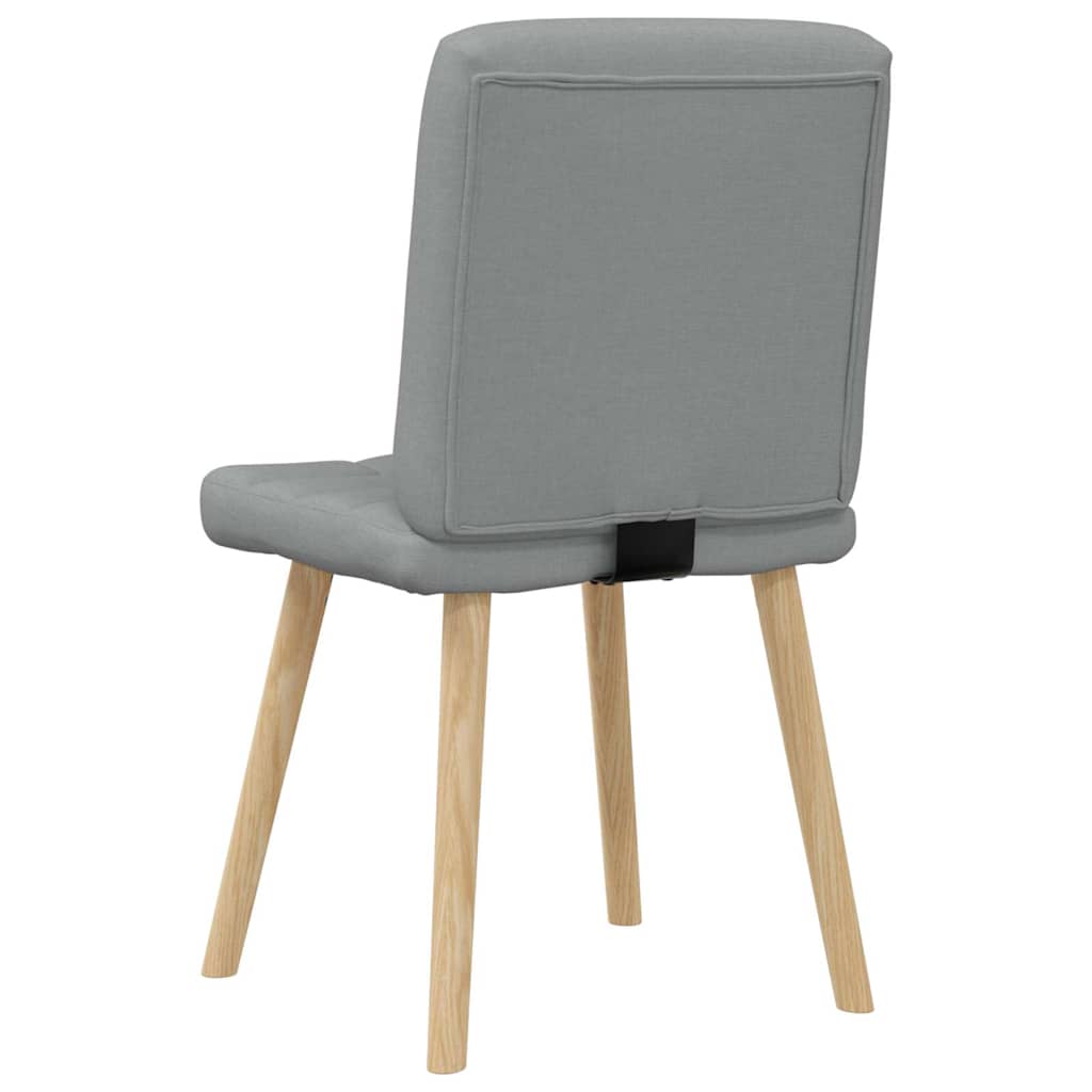 Spisestuestole 6 stk. Lysegrå Stof