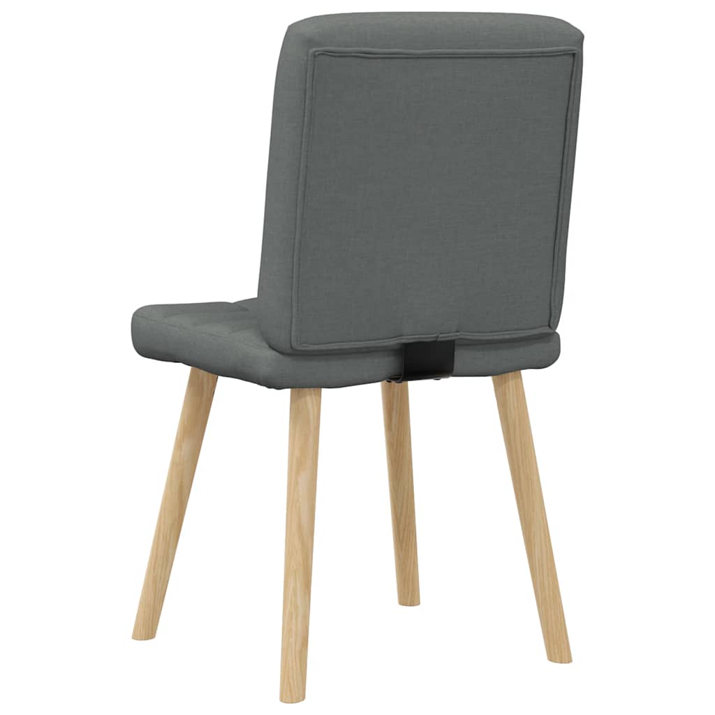 Spisestuestole 6 stk. Mørkegrå Stof