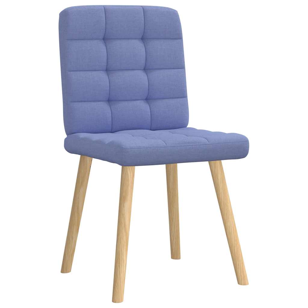 Spisestuestole 6 stk Denim Blå Stof