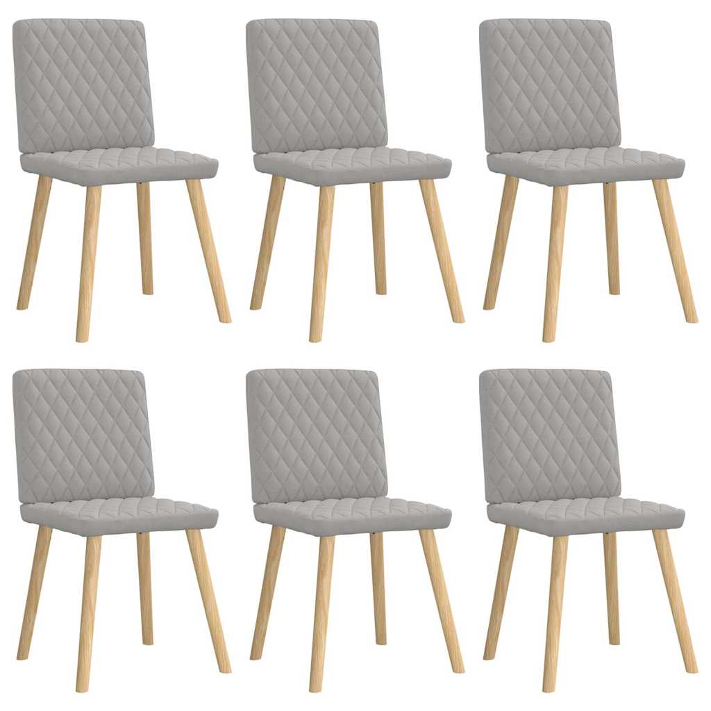 Spisestuestole 6 stk Cloud Grey Stof