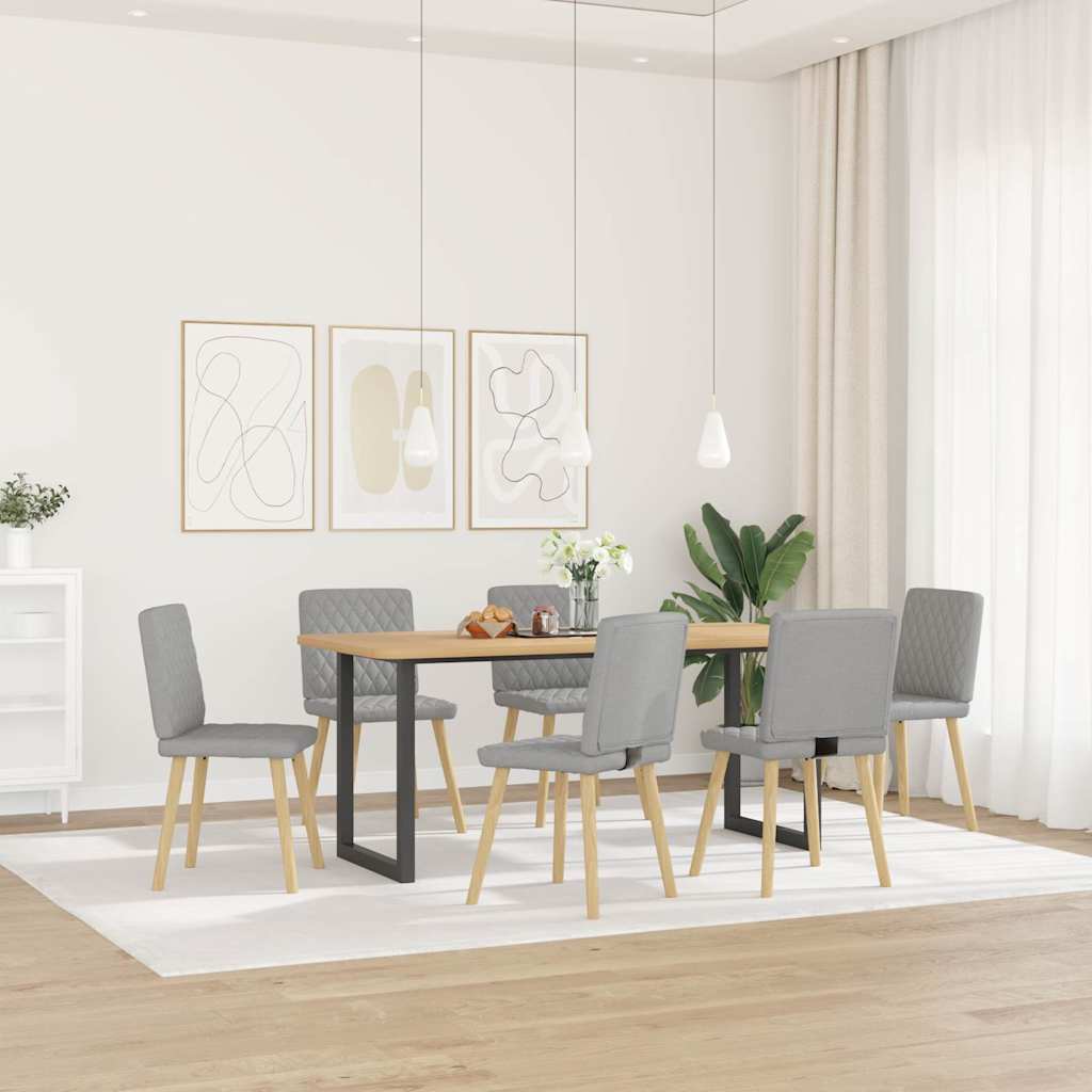 Spisestuestole 6 stk Cloud Grey Stof