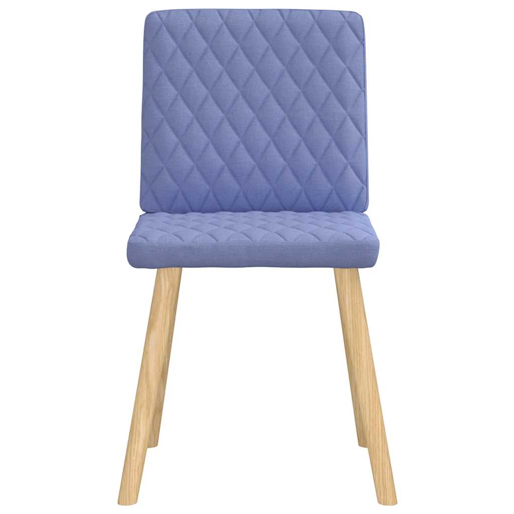 Spisestuestole 6 stk Denim Blå Stof