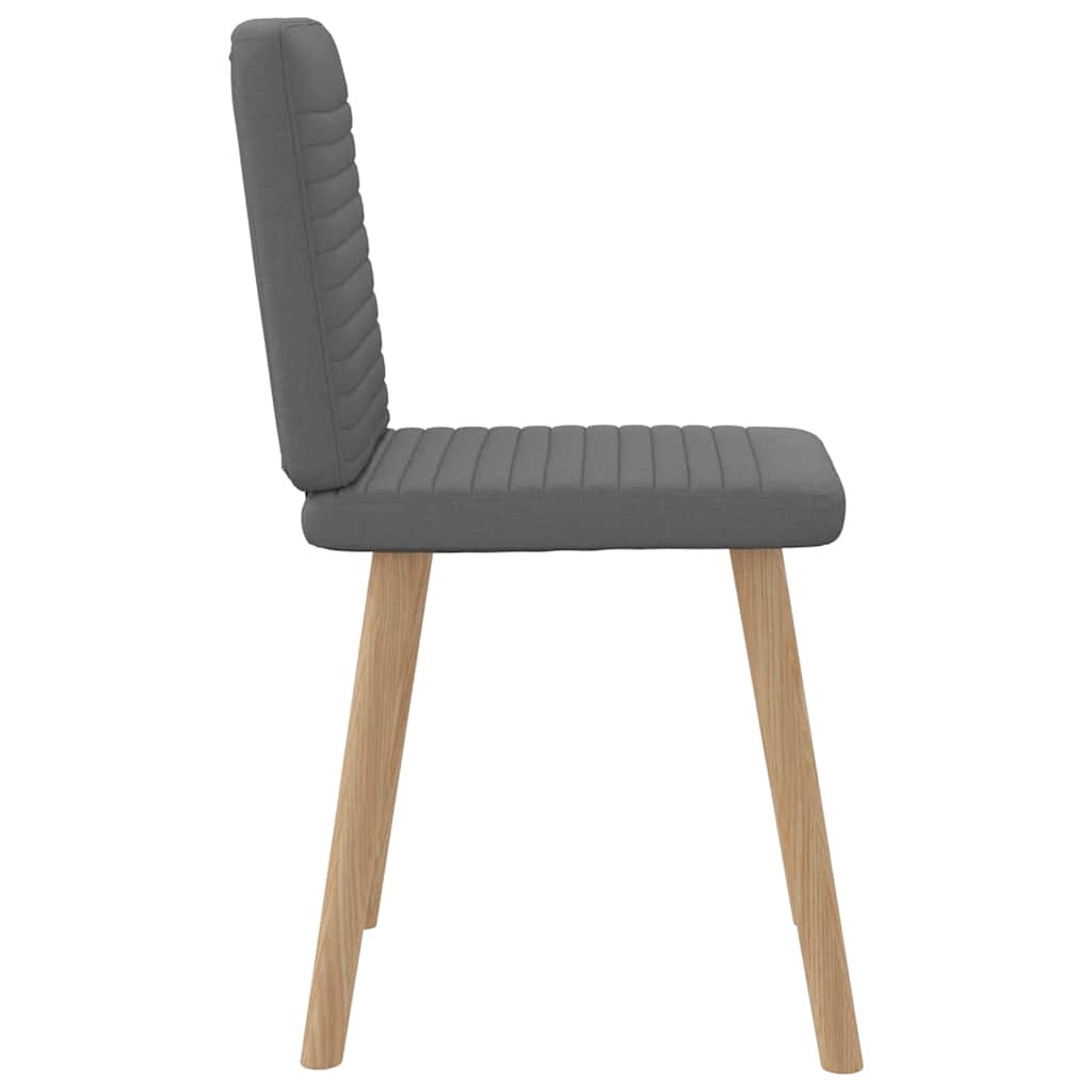 Spisestuestole 6 stk. Mørkegrå Stof