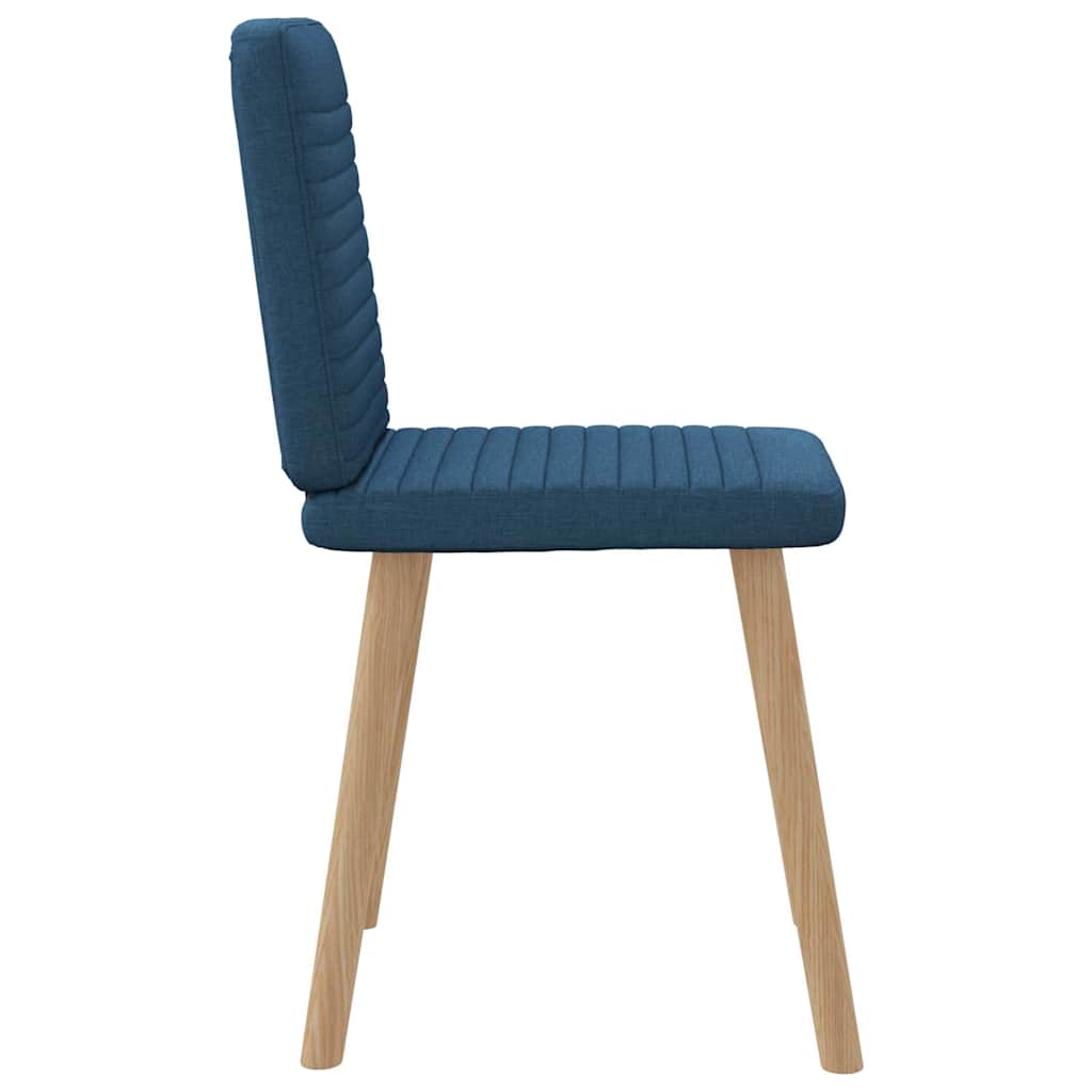 Spisestuestole 6 stk. Blåt stof