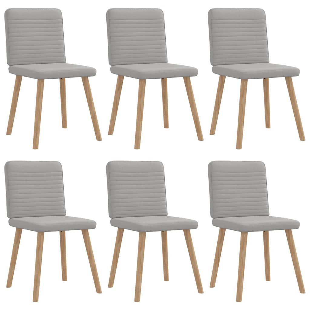 Spisestuestole 6 stk Cloud Grey Stof