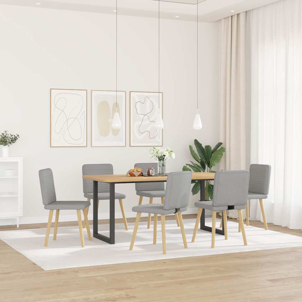 Spisestuestole 6 stk Cloud Grey Stof