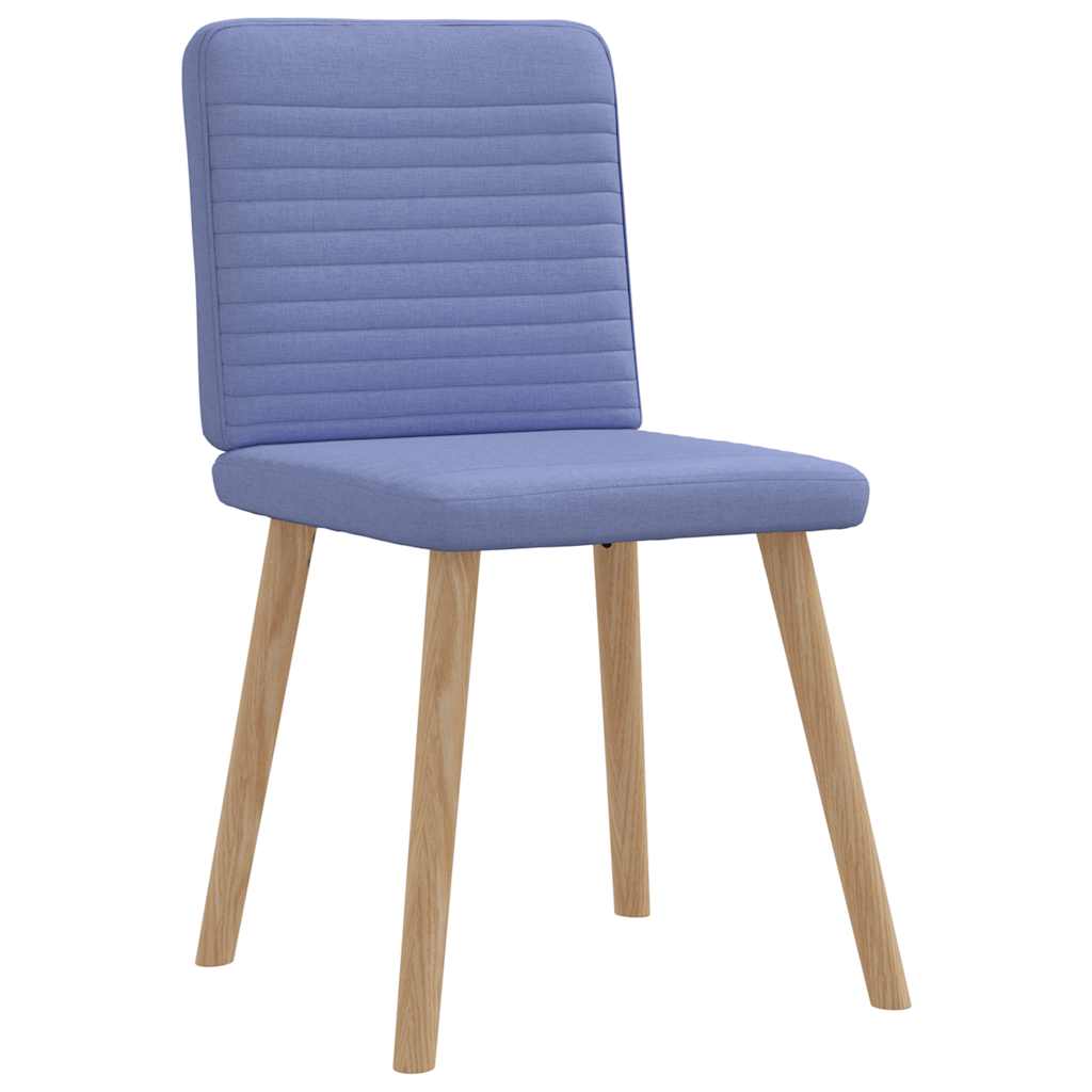 Spisestuestole 6 stk Denim Blå Stof