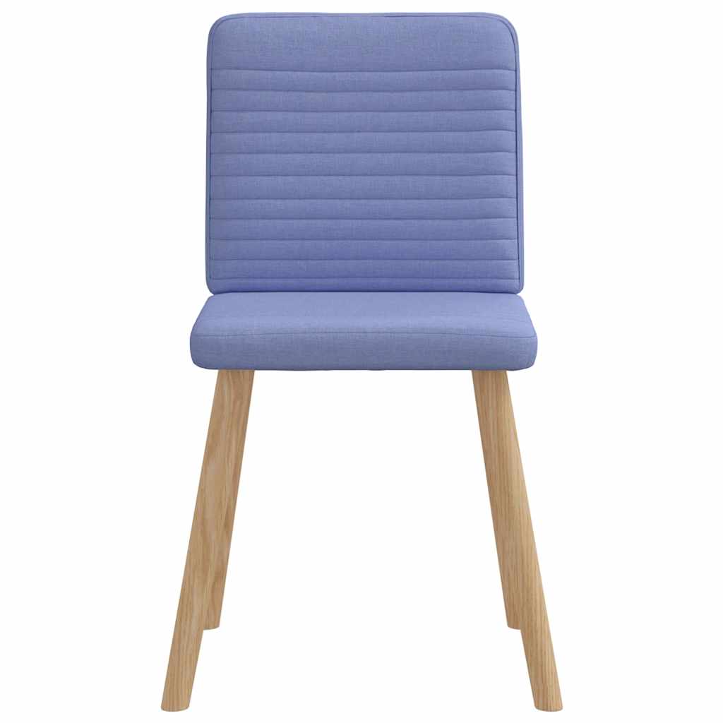 Spisestuestole 6 stk Denim Blå Stof