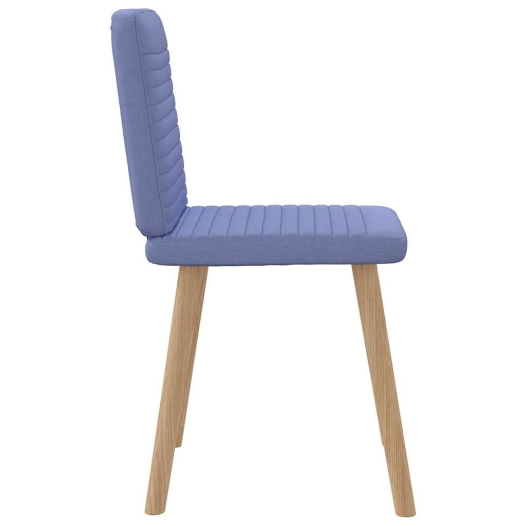 Spisestuestole 6 stk Denim Blå Stof