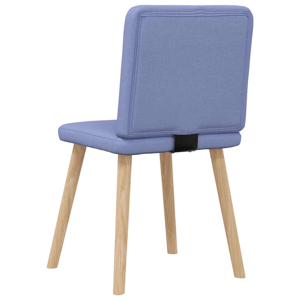Spisestuestole 6 stk Denim Blå Stof