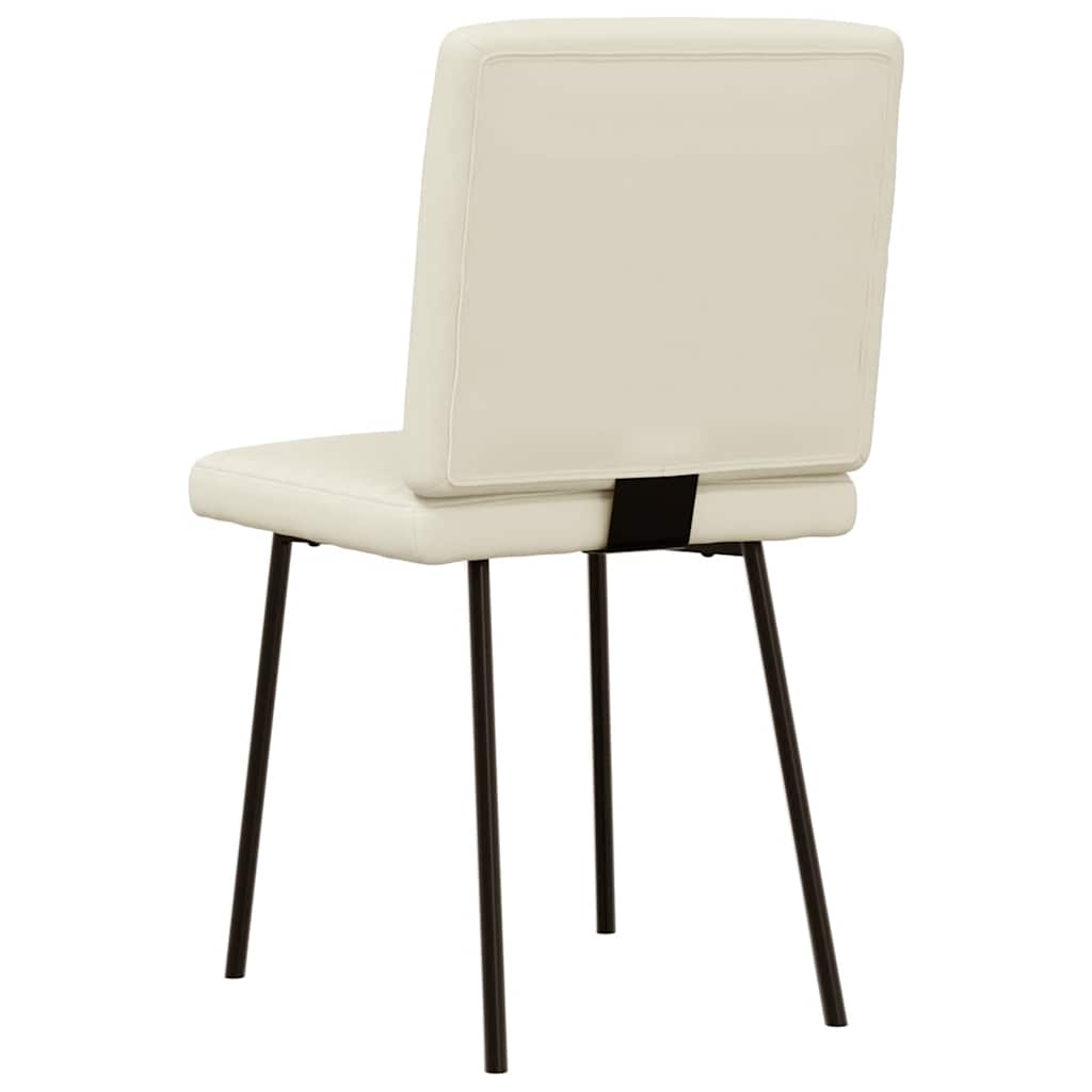 Spisestuestole 6 stk. Creme imiteret læder