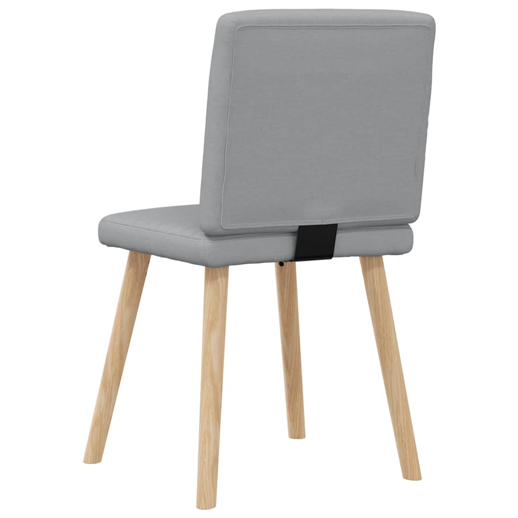 Spisestuestole 6 stk. Lysegrå Stof