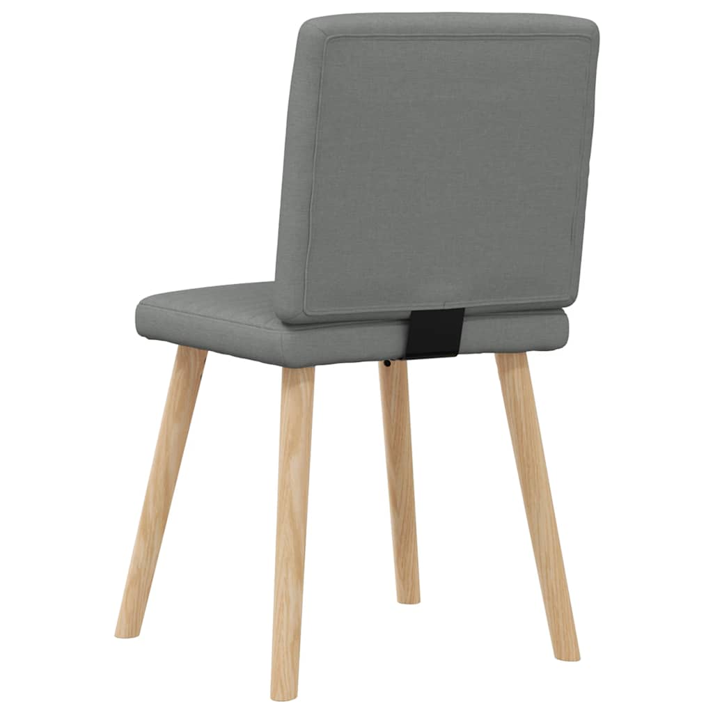 Spisestuestole 6 stk. Mørkegrå Stof