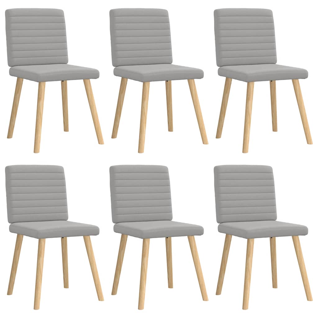 Spisestuestole 6 stk Cloud Grey Stof