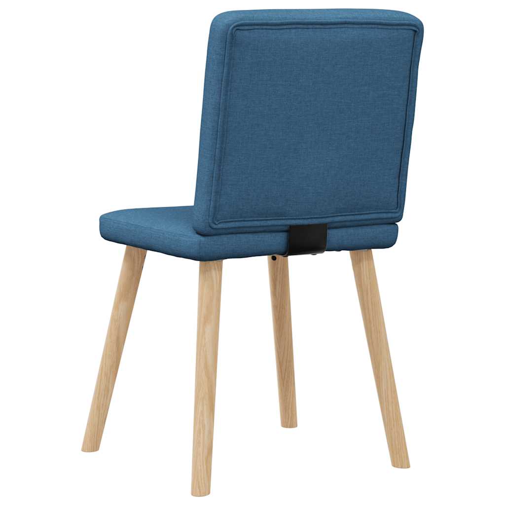 Spisestuestole 6 stk. Blåt stof