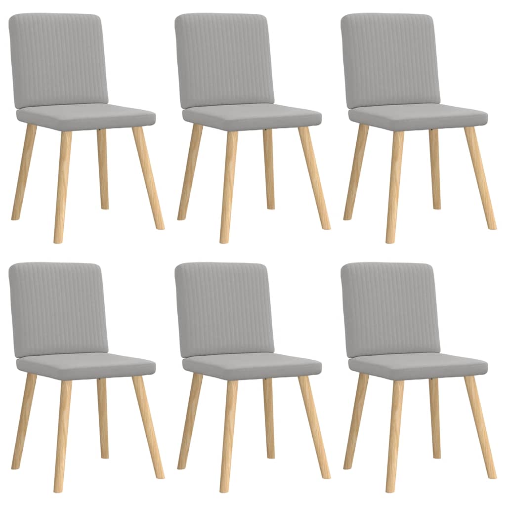 Spisestuestole 6 stk Cloud Grey Stof
