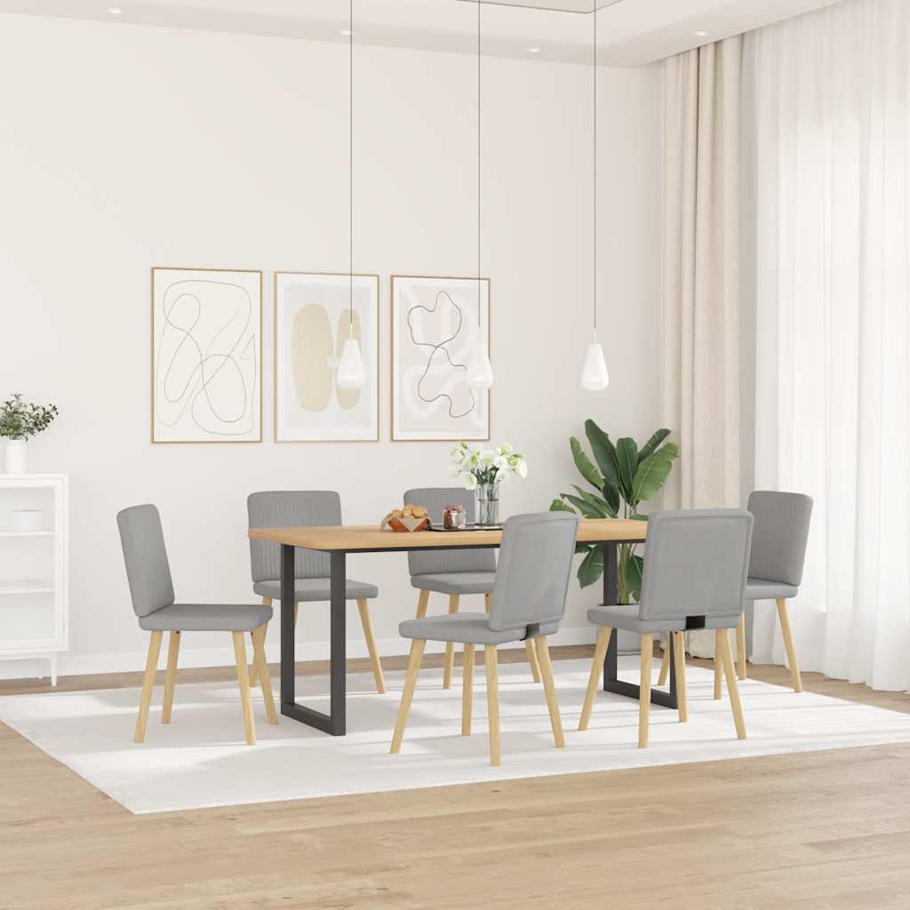 Spisestuestole 6 stk Cloud Grey Stof