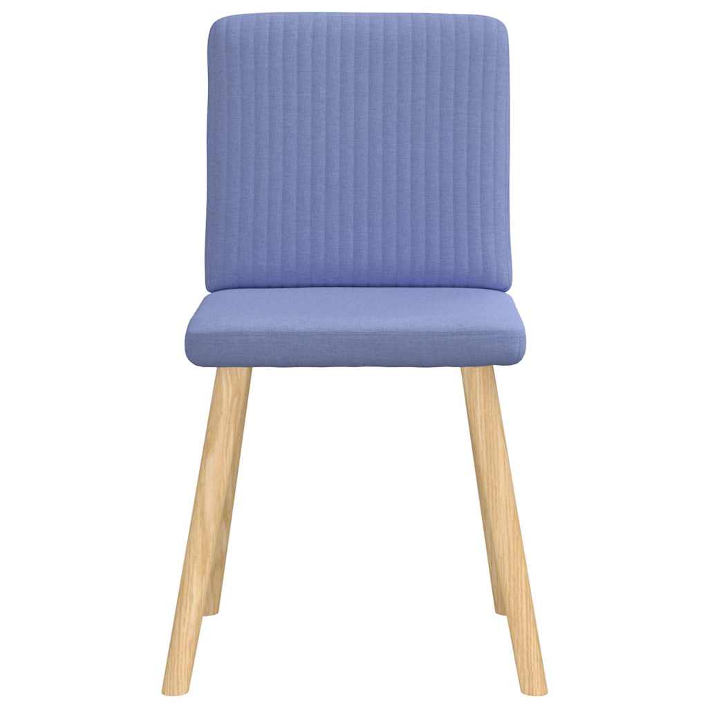 Spisestuestole 6 stk Denim Blå Stof