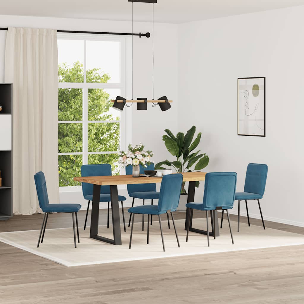 Spisestuestole 6 stk. Blue Velvet
