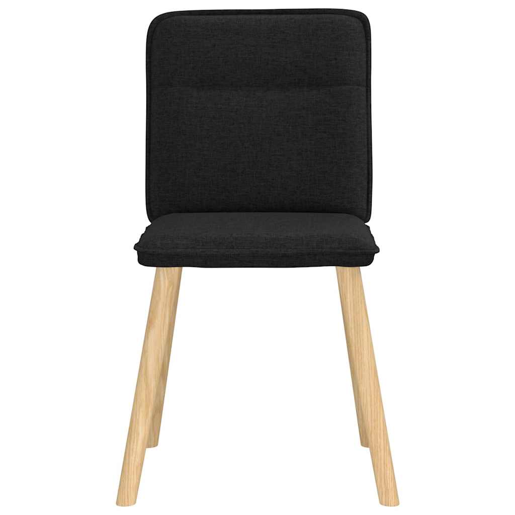 Spisestuestole 6 stk. Sort stof