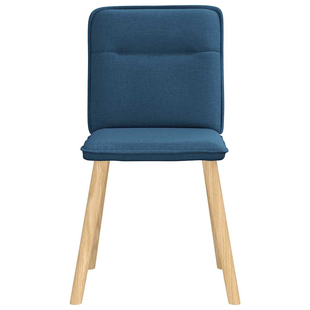 Spisestuestole 6 stk. Blåt stof