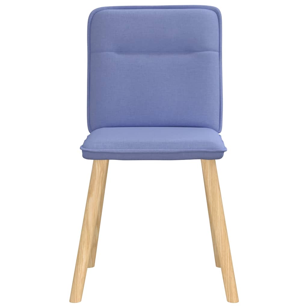 Spisestuestole 6 stk Denim Blå Stof