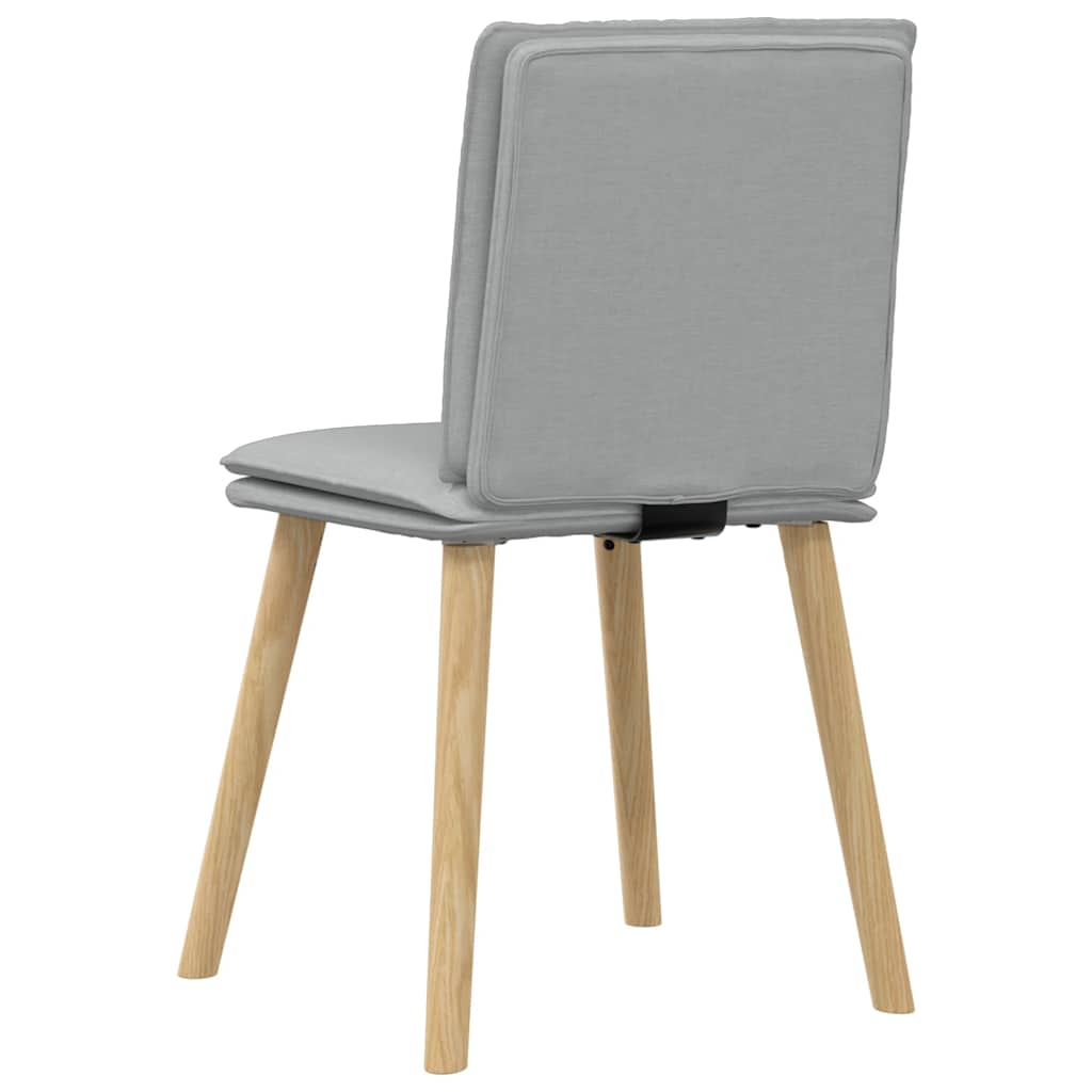 Spisestuestole 6 stk. Lysegrå Stof