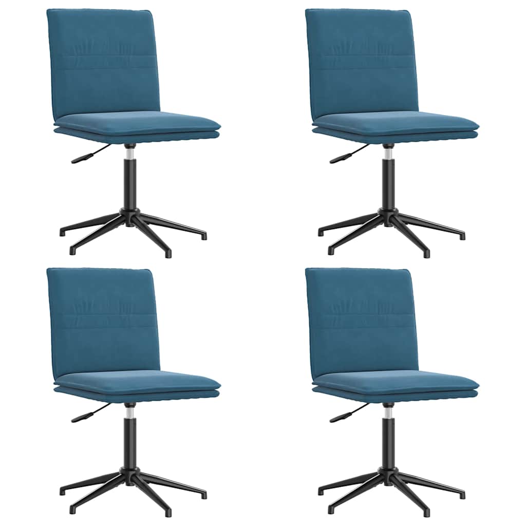 Spisestuestole 4 stk. Blue Velvet