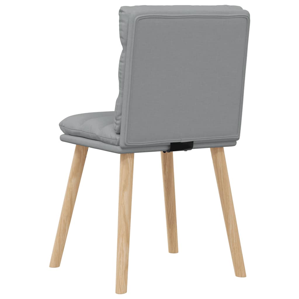 Spisestuestole 6 stk. Lysegrå Stof
