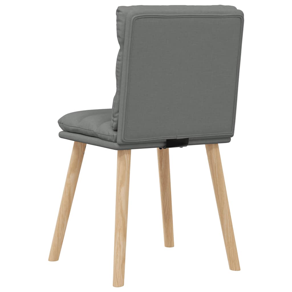 Spisestuestole 6 stk. Mørkegrå Stof