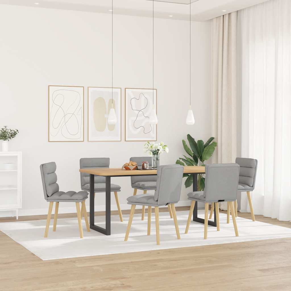 Spisestuestole 6 stk Cloud Grey Stof