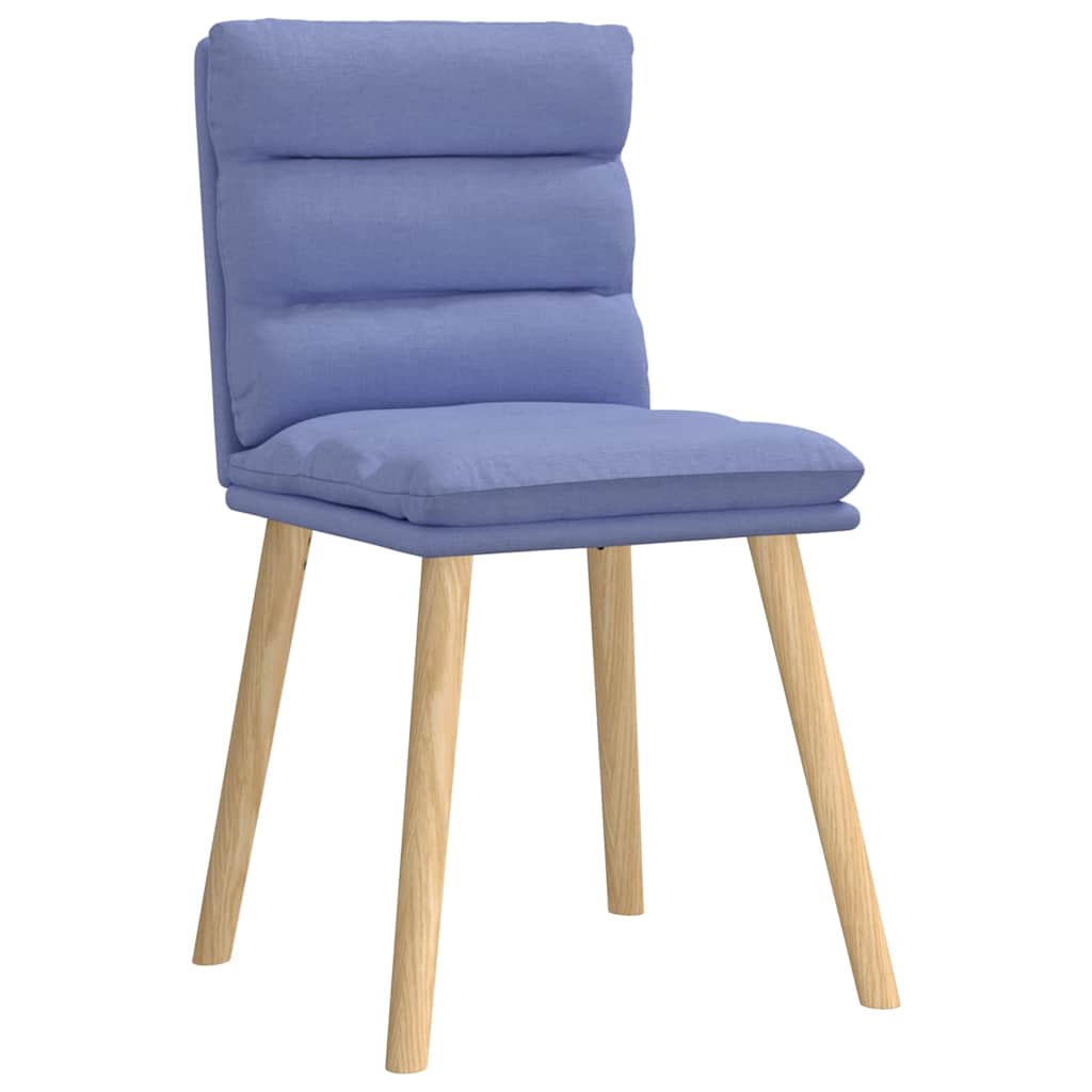 Spisestuestole 6 stk Denim Blå Stof