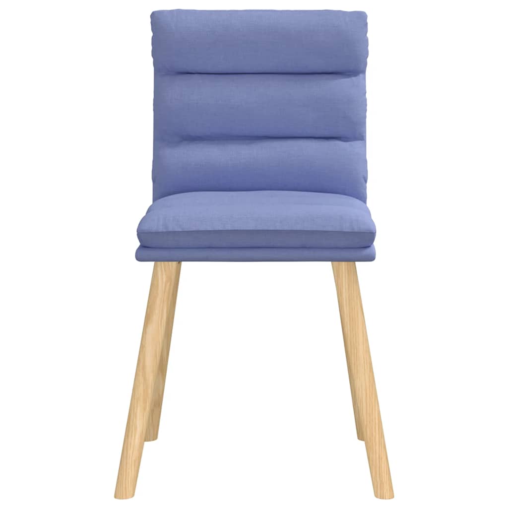 Spisestuestole 6 stk Denim Blå Stof