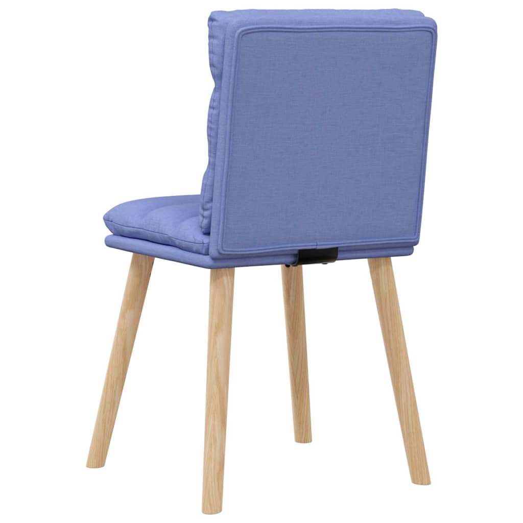 Spisestuestole 6 stk Denim Blå Stof
