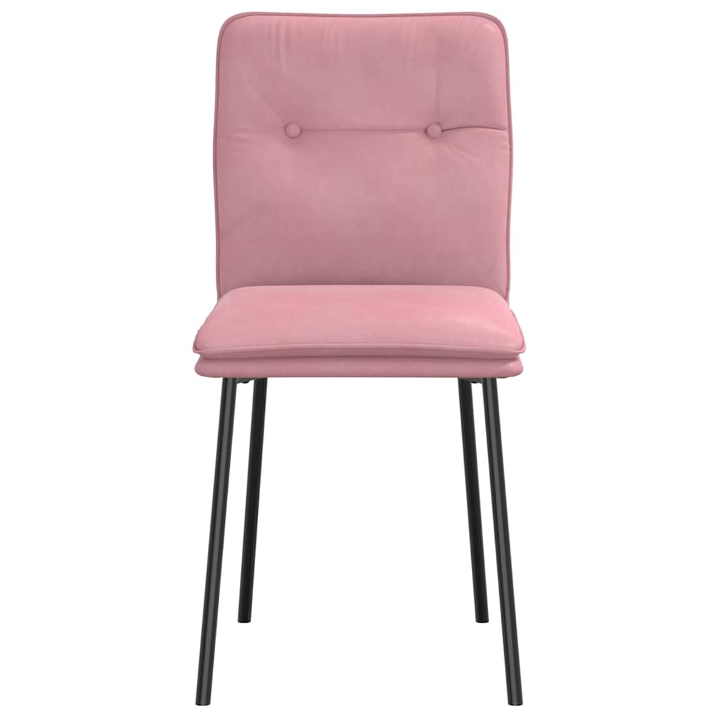 Spisestuestole 6 stk. Pink Velvet