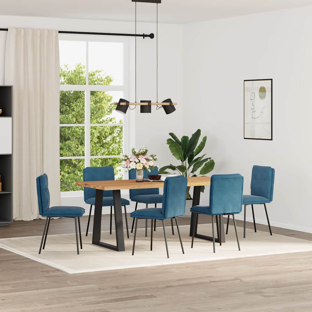 Spisestuestole 6 stk. Blue Velvet